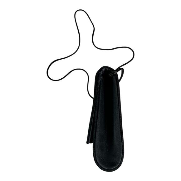 Vintage Partners Mervyns Womens Black Satin Lined Suede Shoulder Bag/Purse OS - Picture 6 of 10